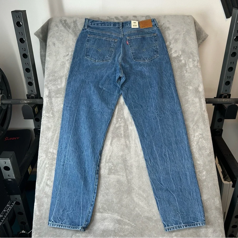 Levi's Premium Women 501 '81 Tapered Leg High‎ Rise Button Fly Jeans  Blue  NWT